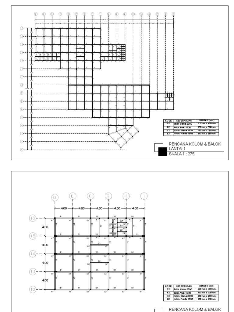 Rencana Struktur & Atap (Ori) | PDF
