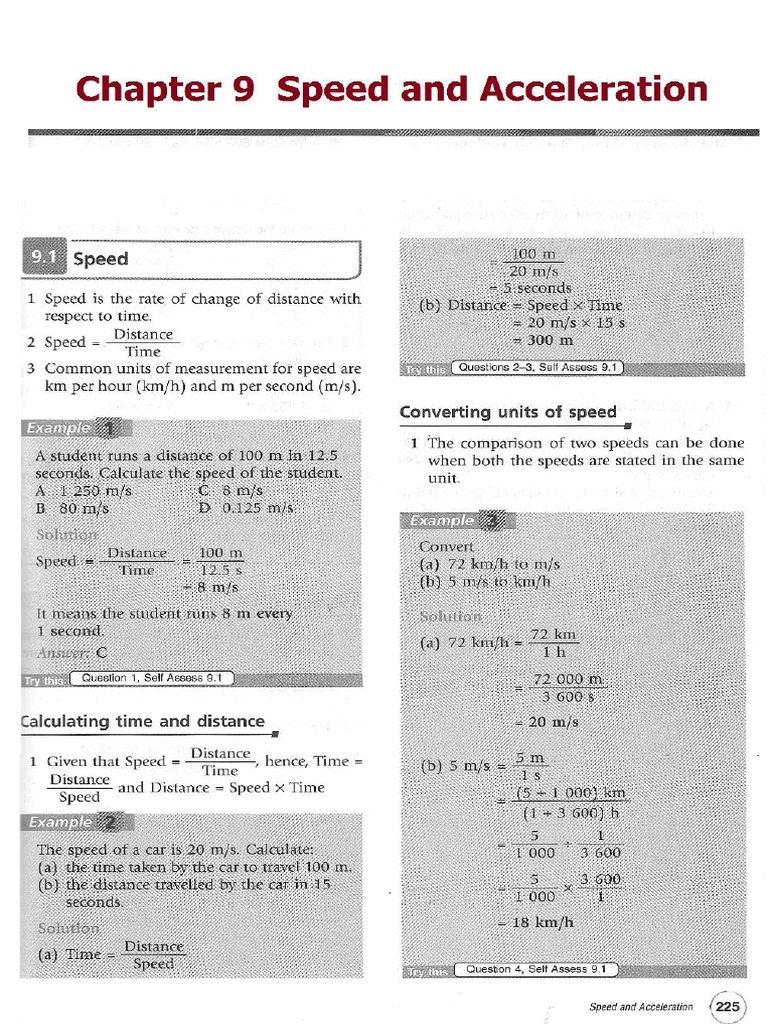 F2 Mat CHP 9 Speed-n-Acceleration | PDF