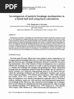 (Novo) Investigation of Particle Breakage Mechanisms in A Batcj Mill Using Back-Calculation