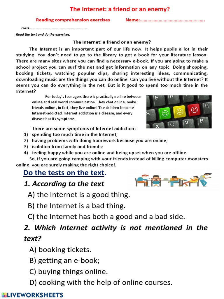 The Internet: Friend or Foe? | PDF | Internet | Online And Offline