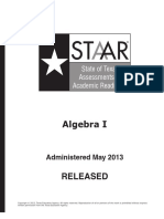 Algebra 1 Staar - Released 2013