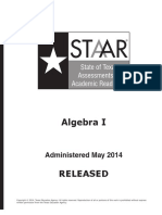 Algebra 1 Staar - Released 2014