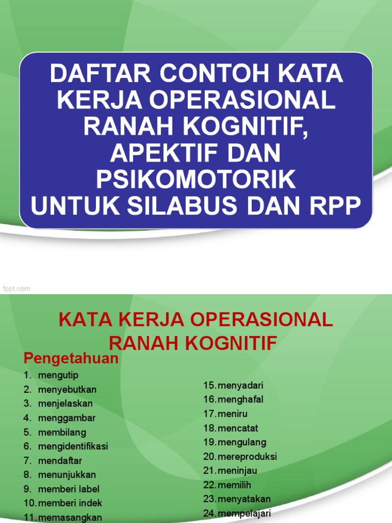 Daftar Kata Operasional | PDF