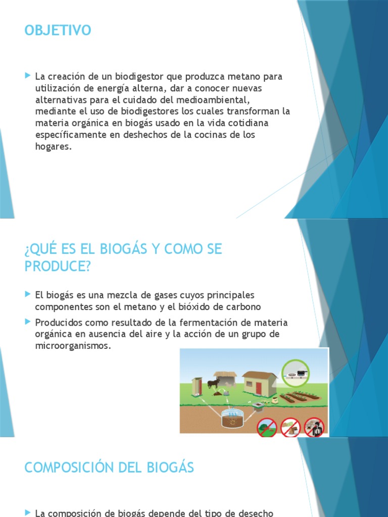 Composición y uso del biogás en biodigestores | PDF
