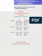 ICIRCA 2023 Schedule