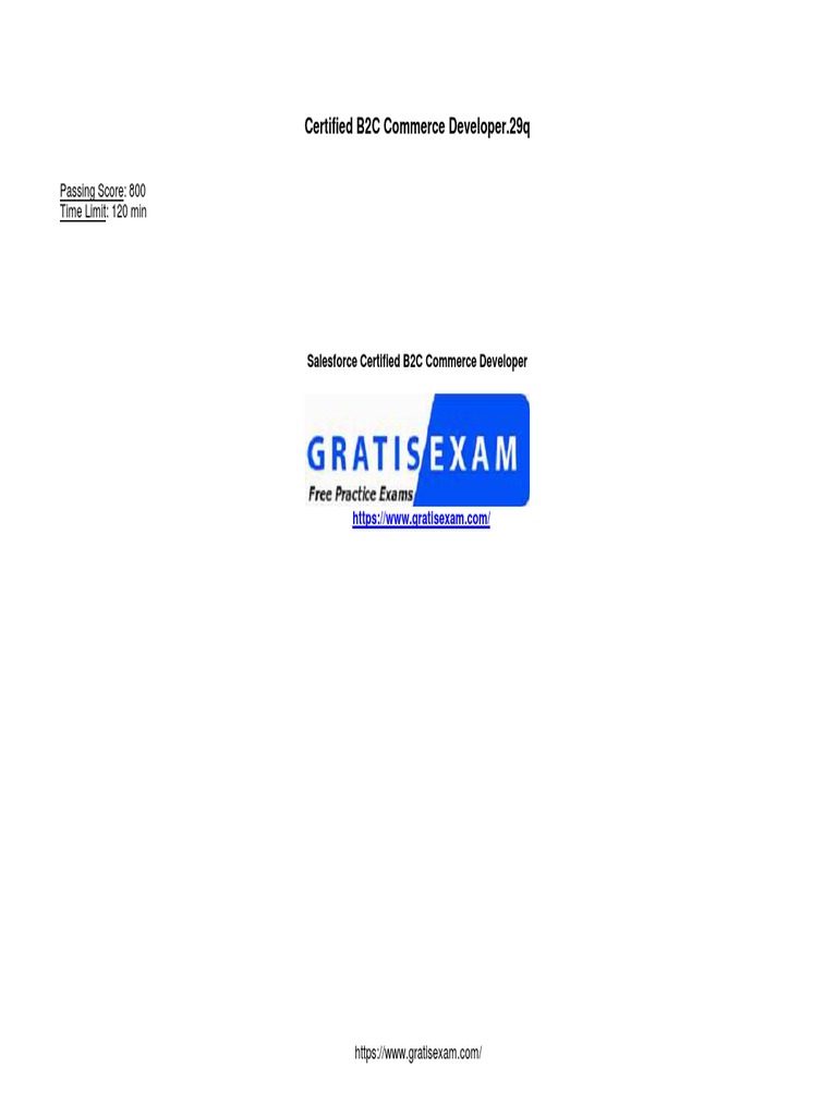 Salesforce B2C Commerce Developer Exam Guide | PDF | Debugging | Cache ...