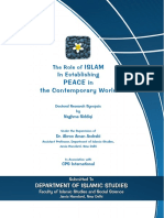 The Role of Islam in Establishing Peace in The Contemporary World Proposal (7-7-2012) FINAL