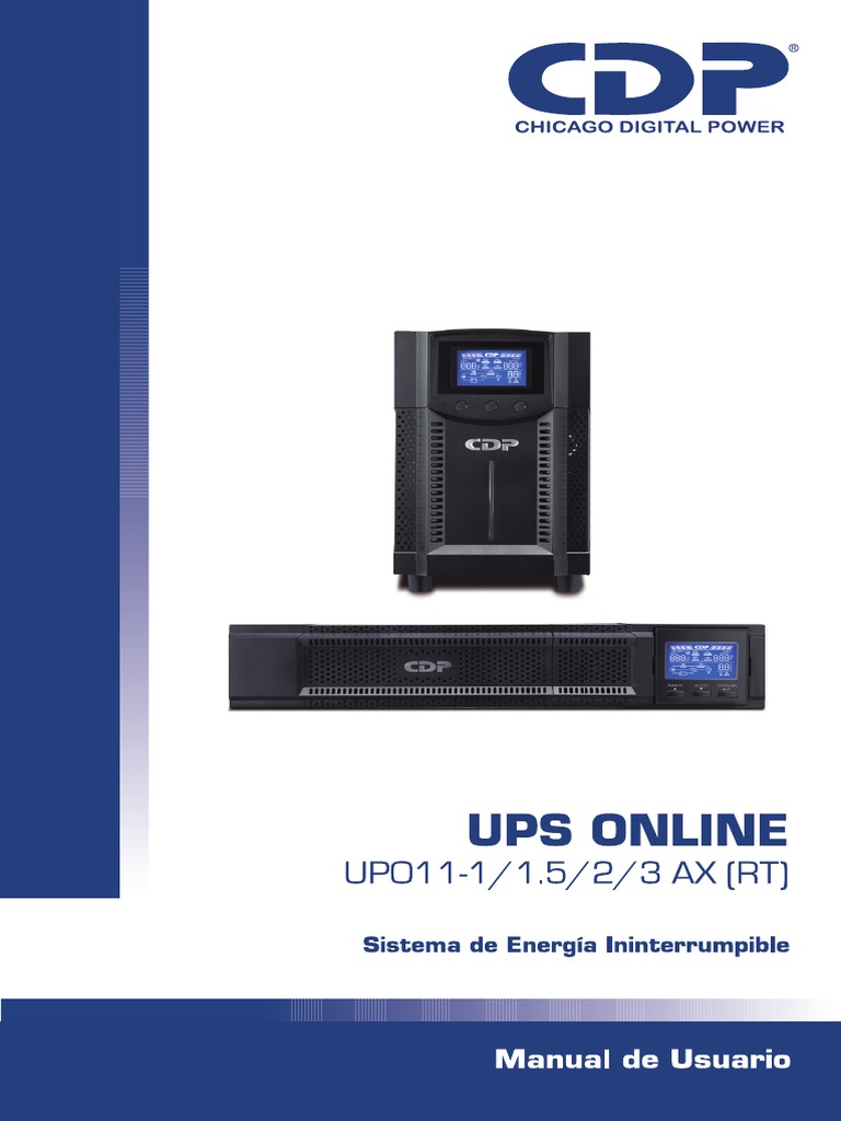Manual de Instalación UPS CDP UPO11-1 | PDF | Ingenieria Eléctrica ...