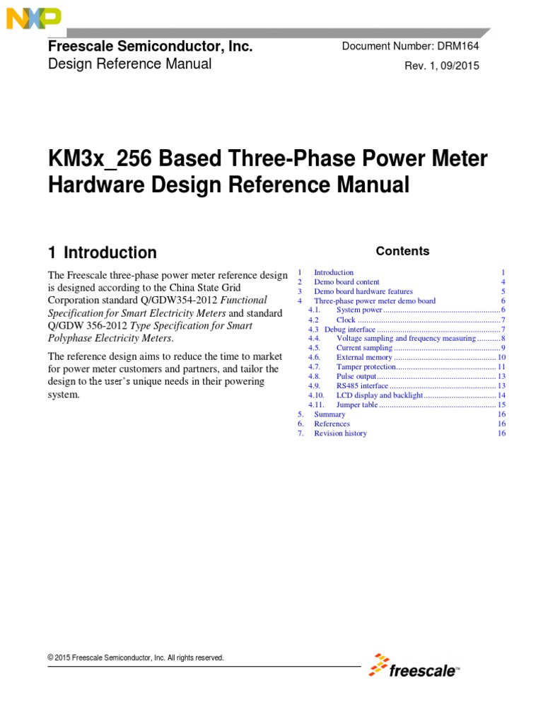 KM3x - 256 Based Three-Phase Power Meter Hardware Design Reference ...