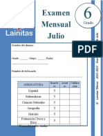 6to Grado - Examen Mensual Julio (2022-2023)