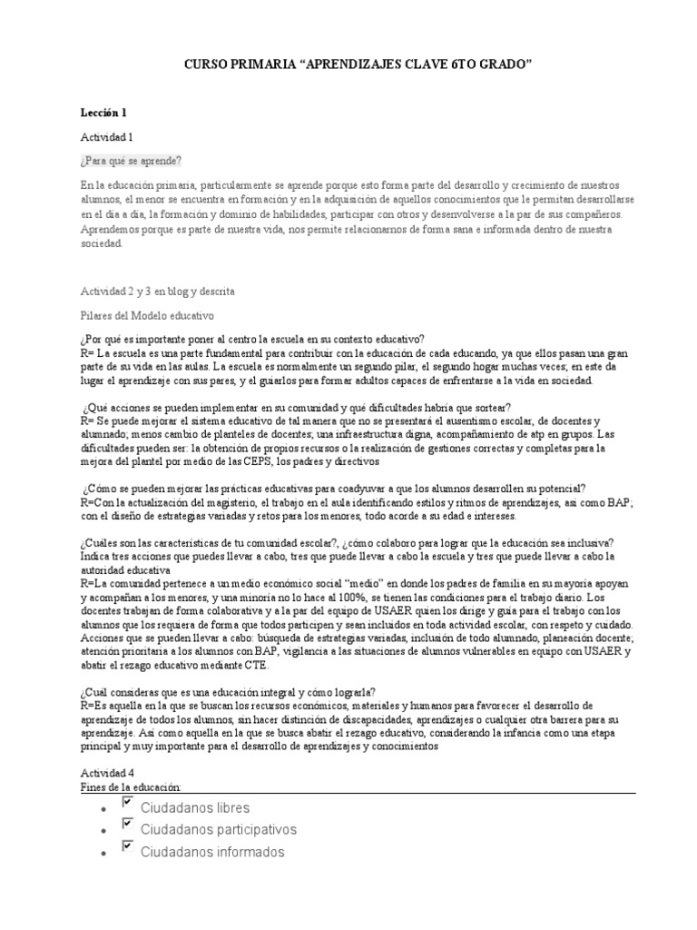 Aprendizajes Clave Sexto Primaria PDF Evaluación Enseñando