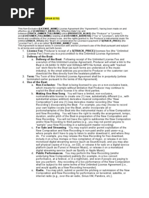INLIMITED LEASE Template by Antian Rose