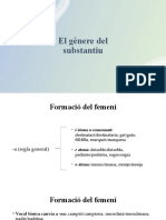 El Gènere Del Substantiu