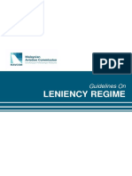 Guidelines On Leniency Regime