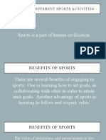 Nature of Different Sports Activities