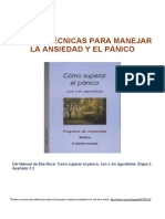 Guia de Técnicas para Manejar La Ansiedad y El Pánico