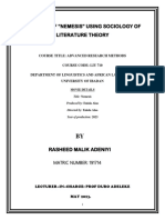 Analysis of Nemesis Using Sociology Theory of Literature