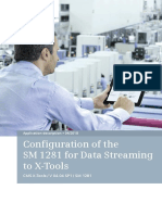 Configuration of The SM 1281 For Data Streaming To X-Tools