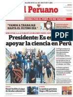 El Peruano: Presidente: Es Esencial Apoyar La Ciencia en Perú