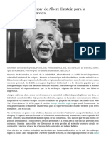 La Preciosa "Ecuación" de Albert Einstein para La Trascendencia de La Vida