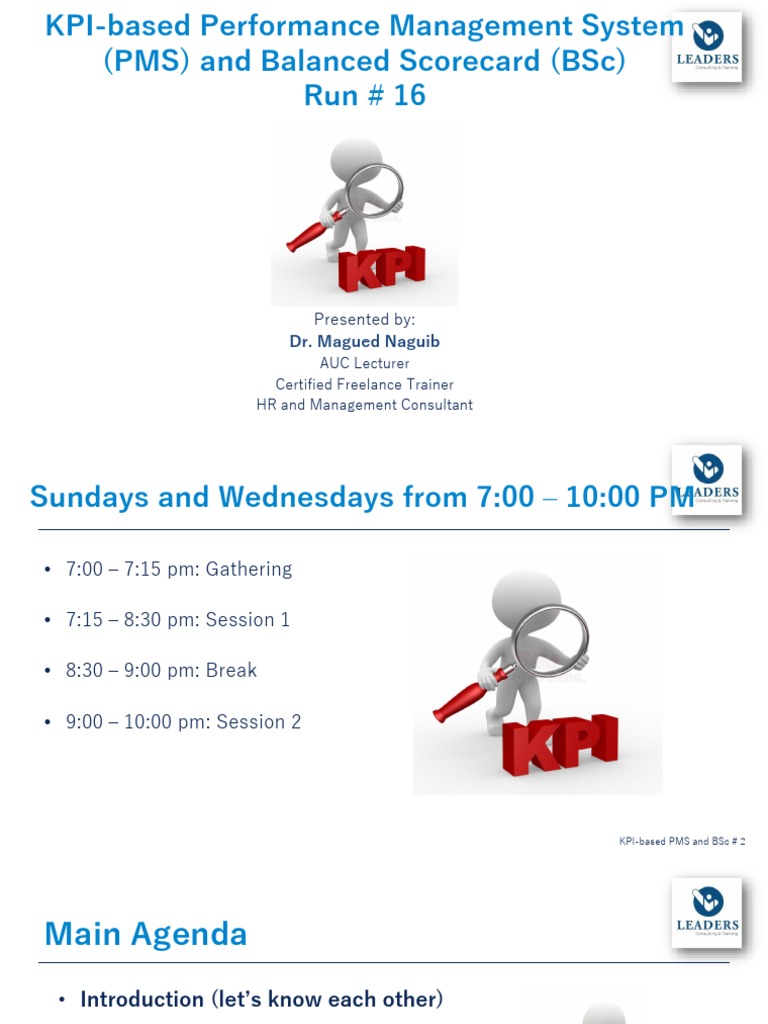 KPI-based PMS & BSC - Day # 2 - 16 July - 2023 | PDF | Supply Chain ...