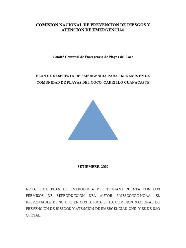 Plan de Emergencia por Tsunami en Coco | PDF | Tsunami | Océanos