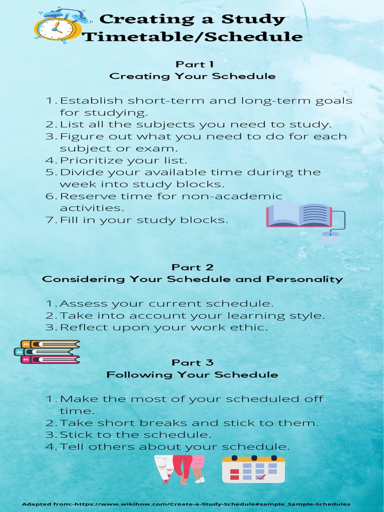 Creating Your Schedule | PDF