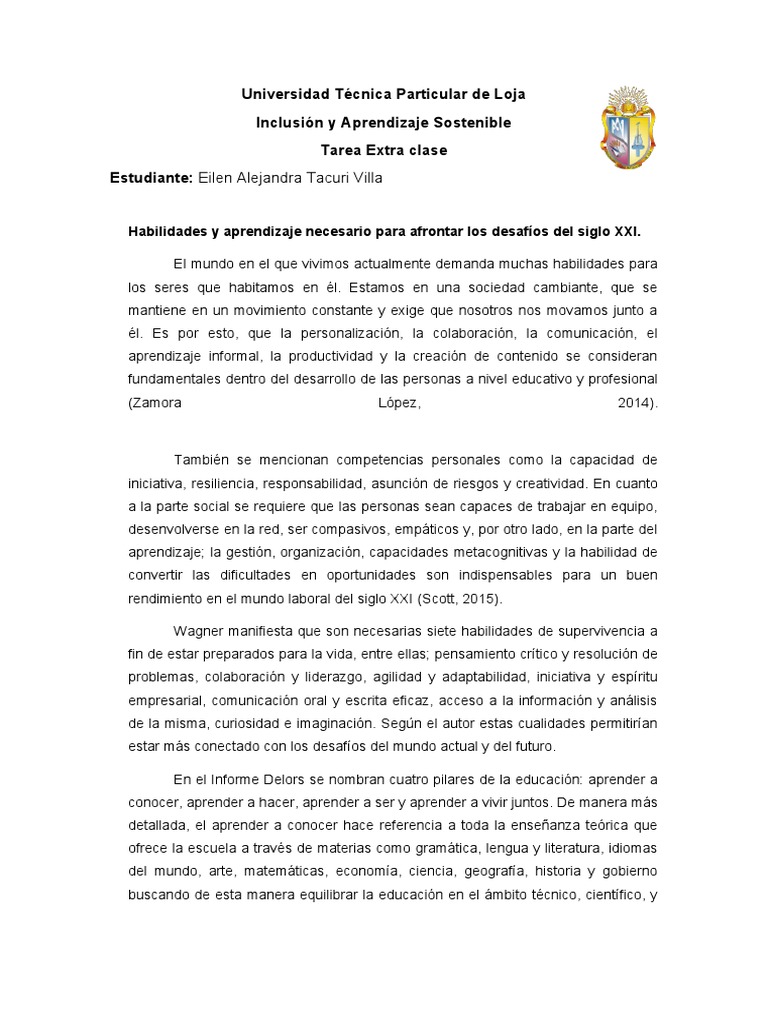 Habilidades Clave para el Siglo XXI | PDF | Aprendizaje | Pensamiento