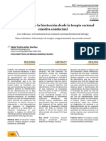 Baja Tolerancia A La Frustración Desde La Terapia Racional. Avilés, Y.