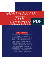 Minutes of The Meeting GROUP 5