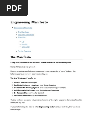 manifesto