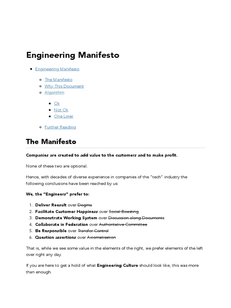 Manifesto | PDF
