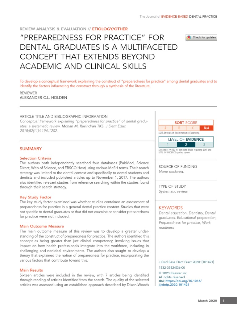 Holden 2020 PDF Dentistry Systematic Review
