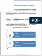 El Presente Simple Oraciones Afirmativas y Negativas