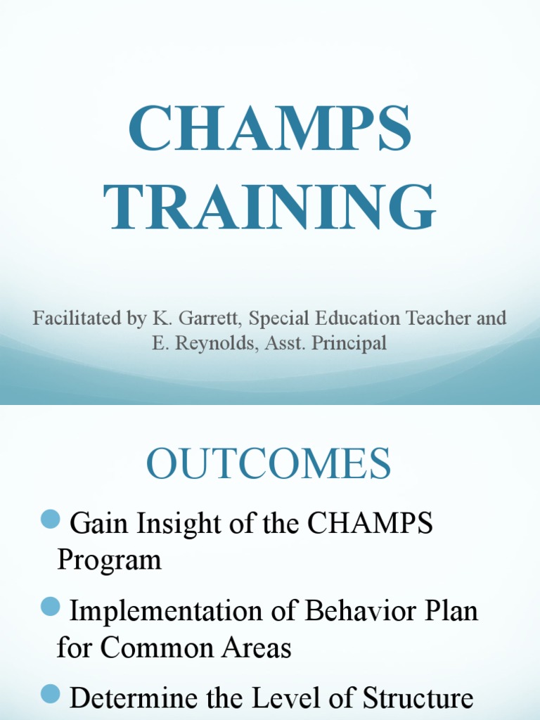 CHAMPS | PDF | Reinforcement | Psychology