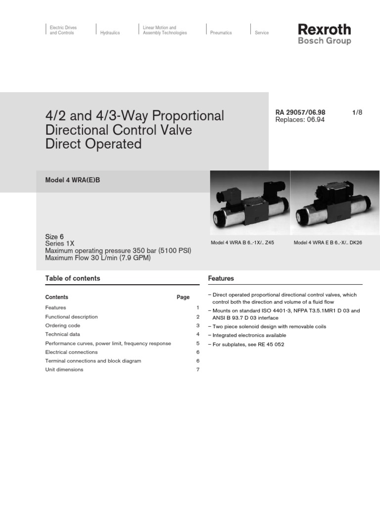 Proportional Control Valves Overview | PDF | Valve | Electrical Connector