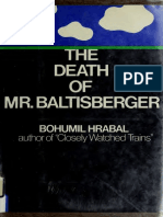 Bohumil Hrabal - The Death of Mr. Baltisberger