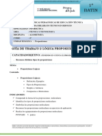 Guia 2 1ro BTI Algoritmica Logica Proposicional