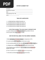 Oxford Placement Test Sample Questions | PDF | Language Arts & Discipline