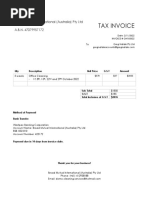 Broad Mutual International Invoice For Greg Natale Pty LTD OCT 2022