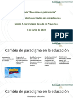 Diplomado Docencia en Gastronomía. Sesión 4. Aprendizaje Basado en Proyectos.