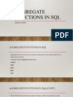 Aggregate Functions in SQL: Module 3 Part2