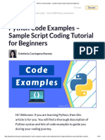 Python Code Examples - Sample Script Coding Tutorial For Beginners