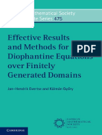 (London Mathematical Society Lecture Note Series, 475) Jan-Hendrik Evertse, Kálmán Győry - Effective Results and Methods For Diophantine Equations Over Finitely Generated Domains-Cambridge University