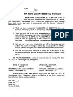 Affidavit of Two Disinterested Person-Deguito