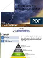 Talk 09. Lean & Six Sigma