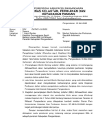 Surat Ke Kementrian Mengenai Kegiatan Penangkapan Benih Bening Lobster