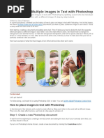 How To Place Multiple Images in Text With Photoshop
