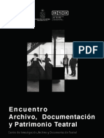 Encuentro Archivo Documentacion Patrimonio Teatral