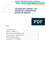 Politica de Igualdad Laboral y No Discriminacion